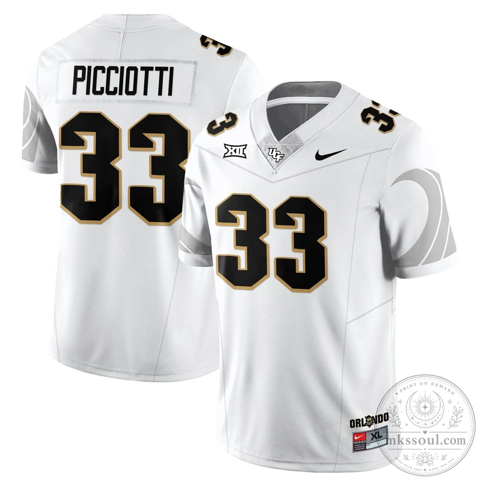 UCF Football Black and White Number 11 Team Uniform Football Jersey 32 UCF Football Black and White Number 11 Team Uniform Football Jersey
