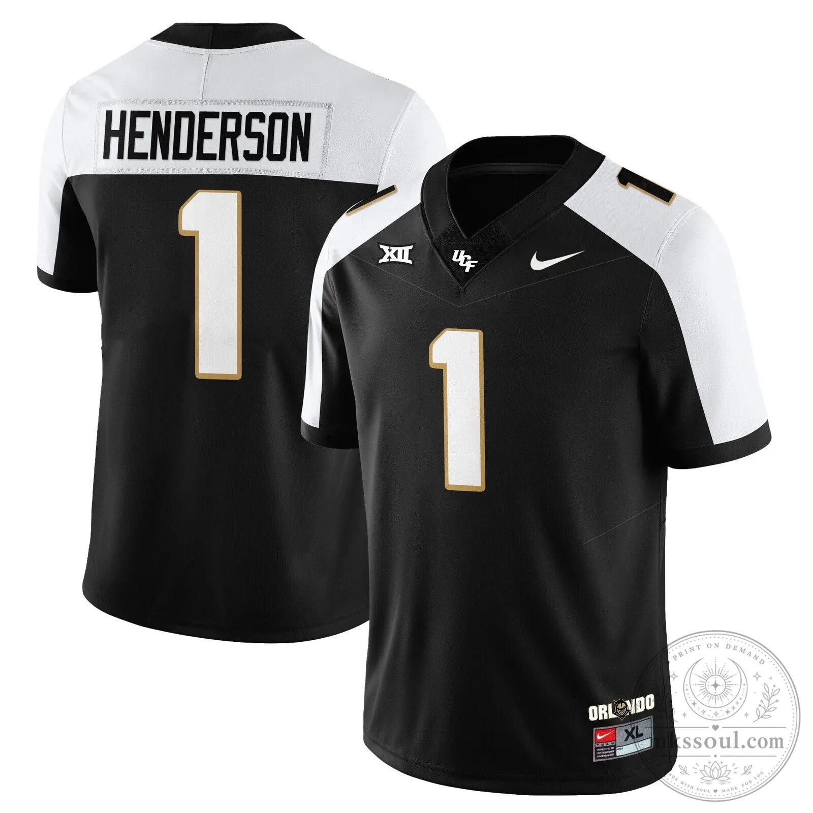UCF Football Black and White Number 11 Team Uniform Football Jersey 33 UCF Football Black and White Number 11 Team Uniform Football Jersey