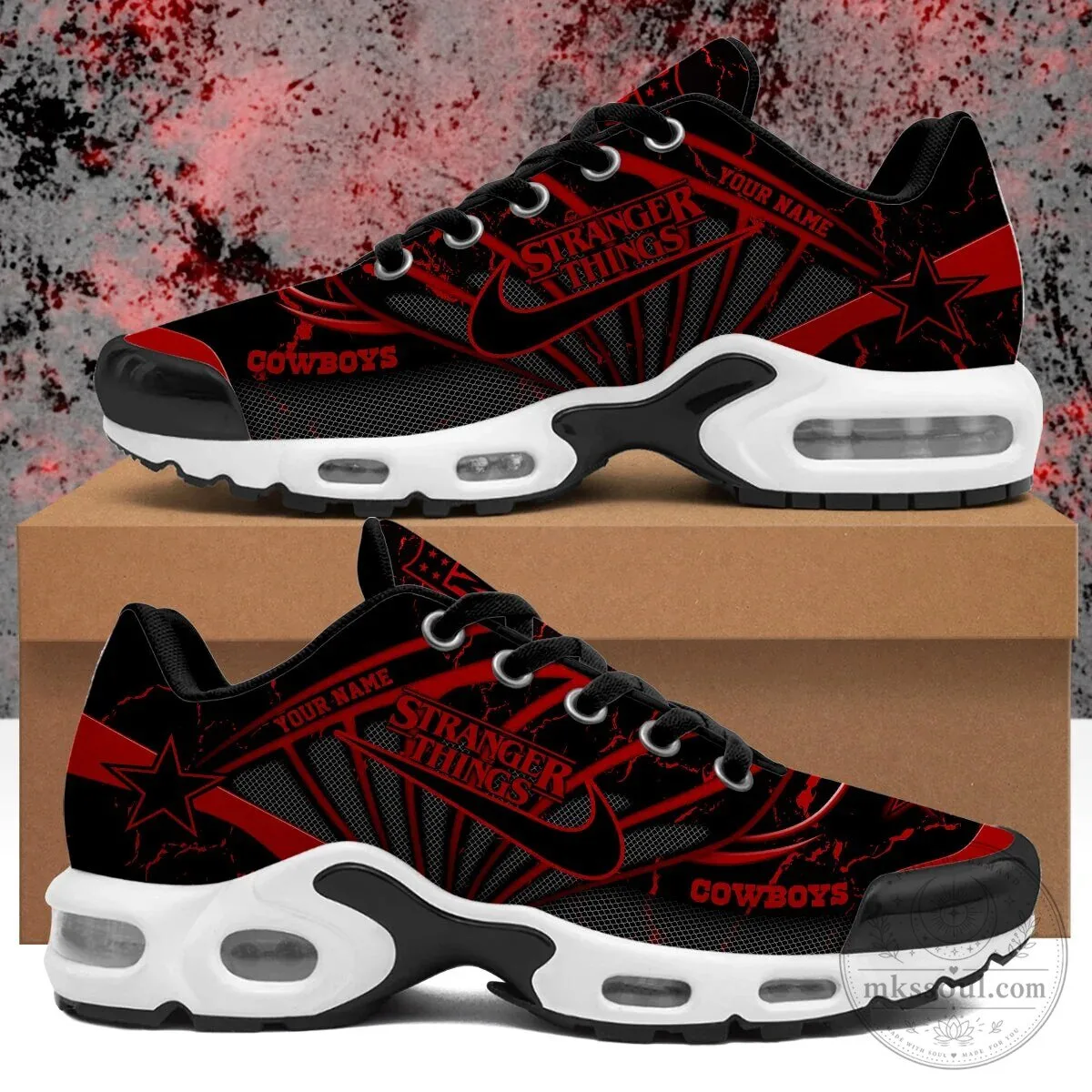 Stranger Things Dallas Cowboys Personalized Air Max Shoes