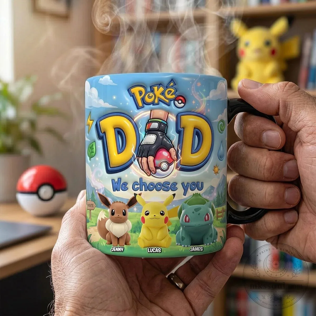 Pokemon Dad We Choose You Personalized Coffee Mug
