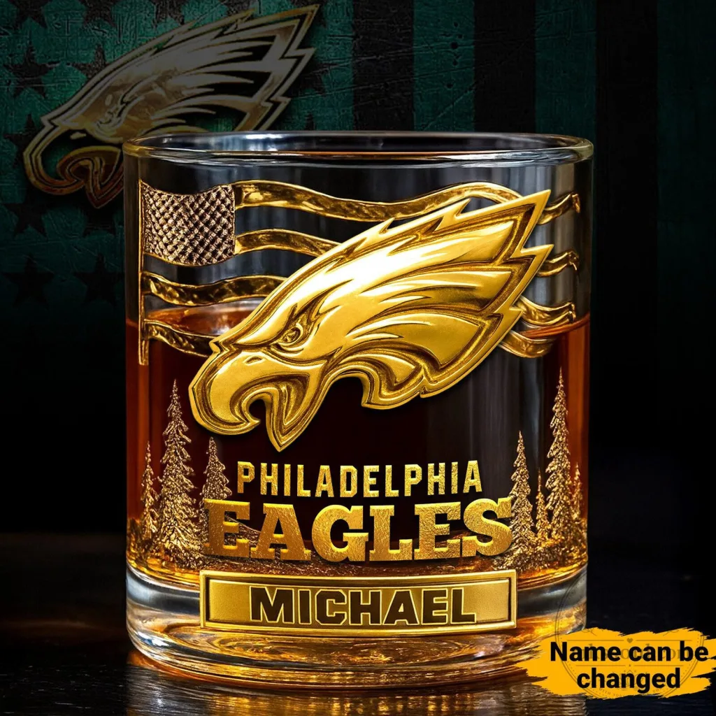 Philadelphia Eagles Personalized Whiskey Glass Philadelphia Eagles Personalized Whiskey Glass