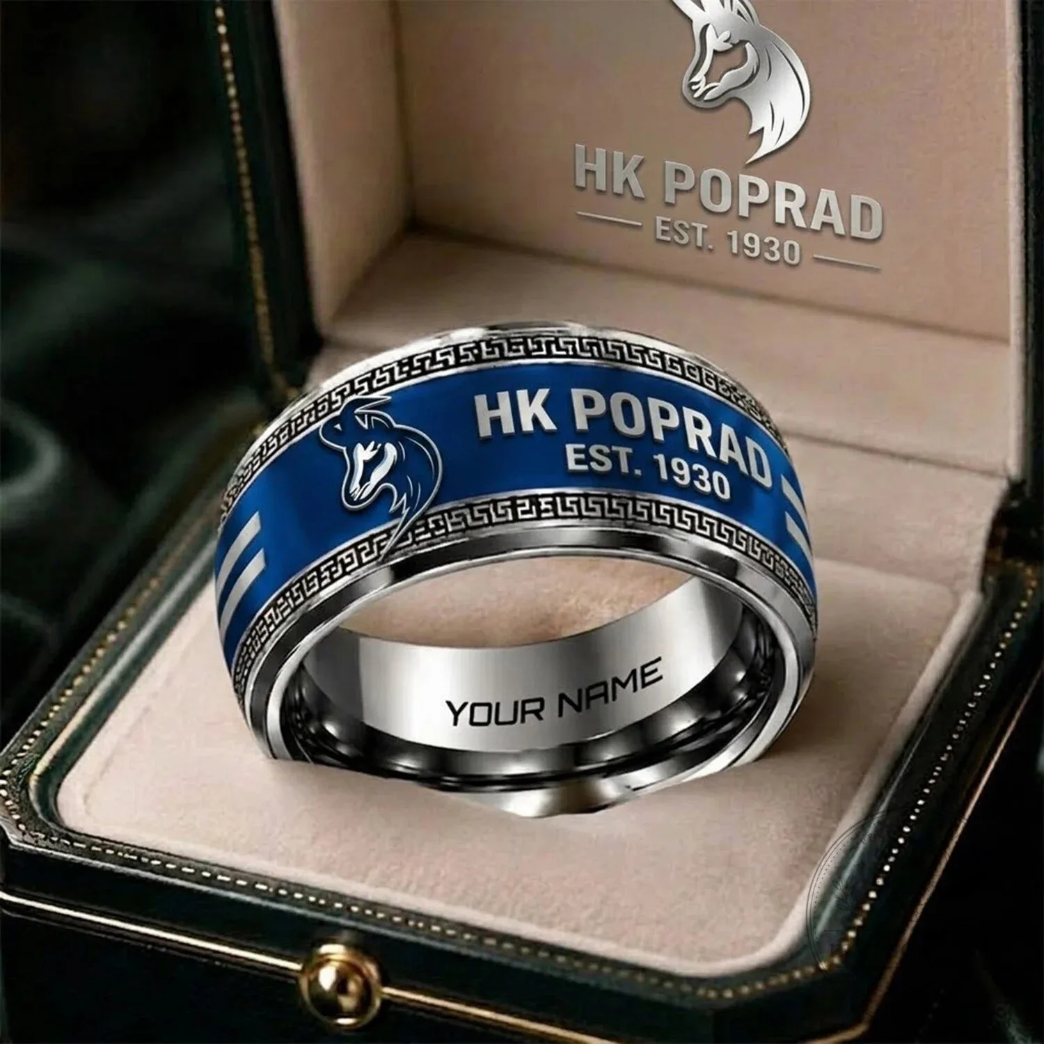 HK Poprad Tipos Extraliga Ice Hockey Team Personalized Ring