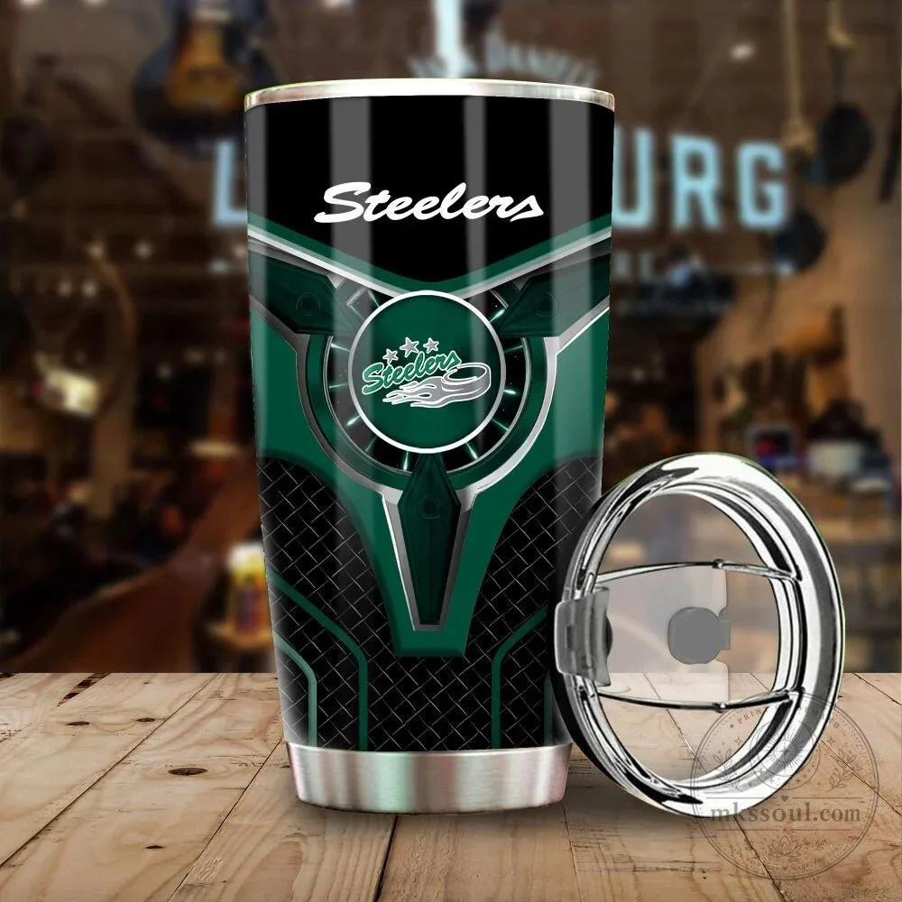 Pittsburgh Steelers Football Team Logo Insulated Stainless Steel Tumbler