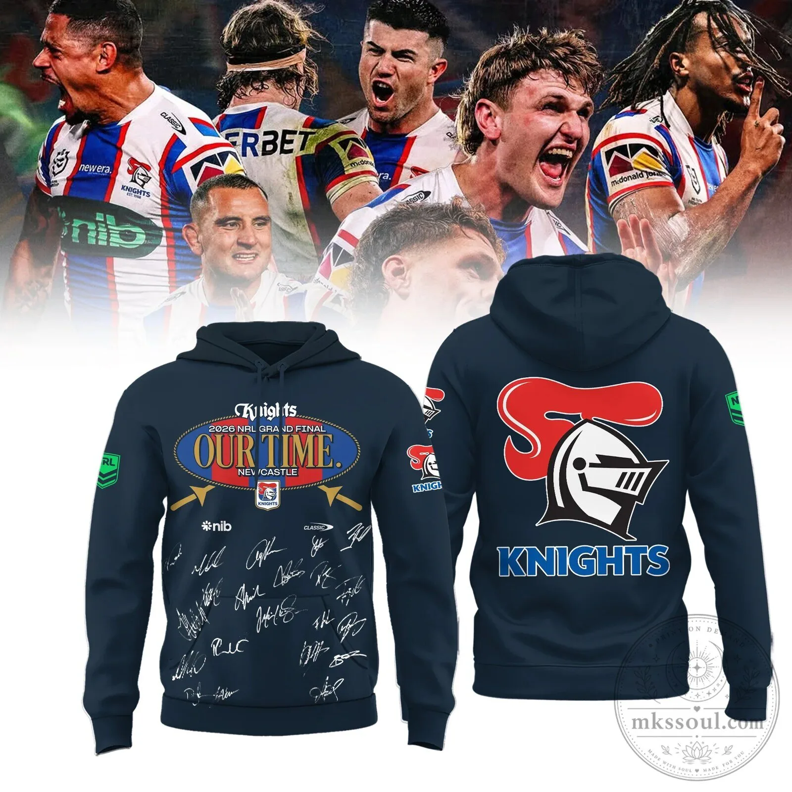 2026 Hoodie for National Rugby League Grand Final - Newcastle Knights