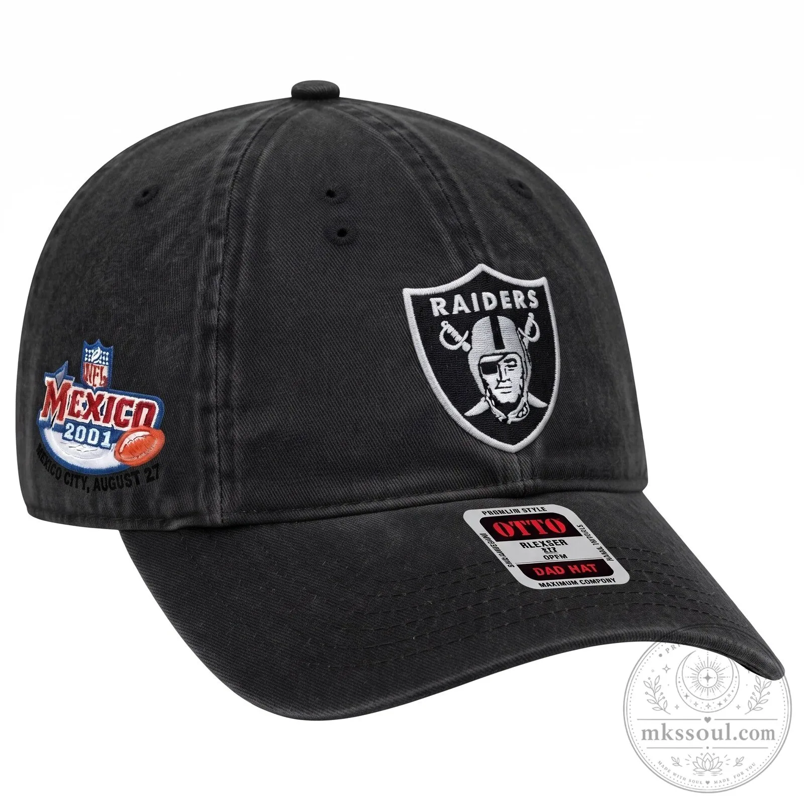 Las Vegas Raiders NFL Mexico City 2001 August 27 Embroidered Dad Hat
