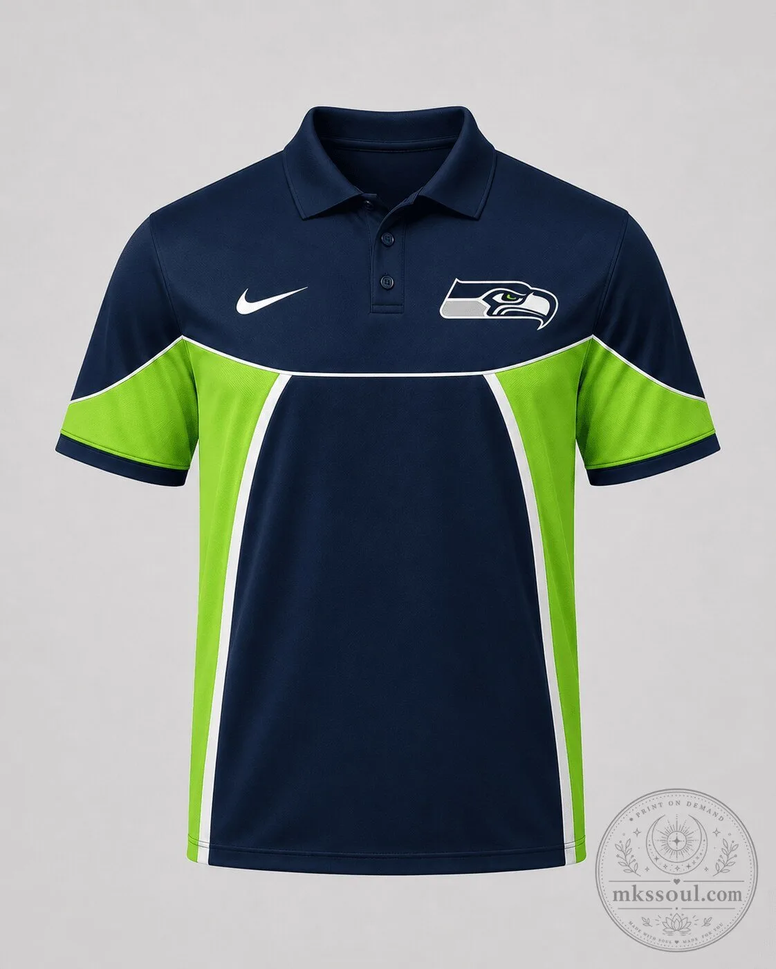 Seattle Seahawks National Football League Team Logo Nike Polo Shirt
