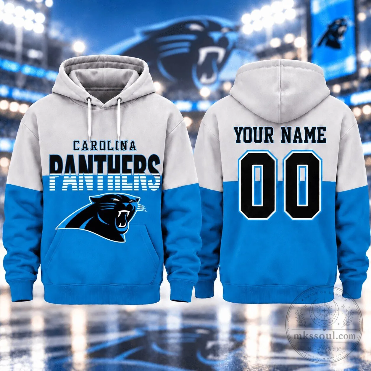 Carolina Panthers Personalized Football Team Hoodie