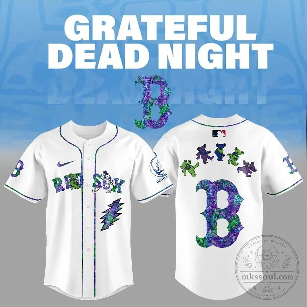 Boston Red Sox Baseball Grateful Dead Night Limited Edition Jersey