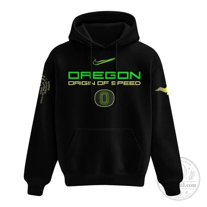 Oregon Ducks Origin of Speed Black Hoodie 6 Oregon Ducks Origin of Speed Black Hoodie
