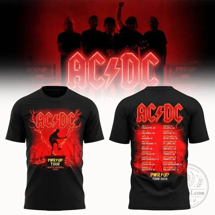 AC/DC Power Up Tour 2026 North America Concert T-Shirt