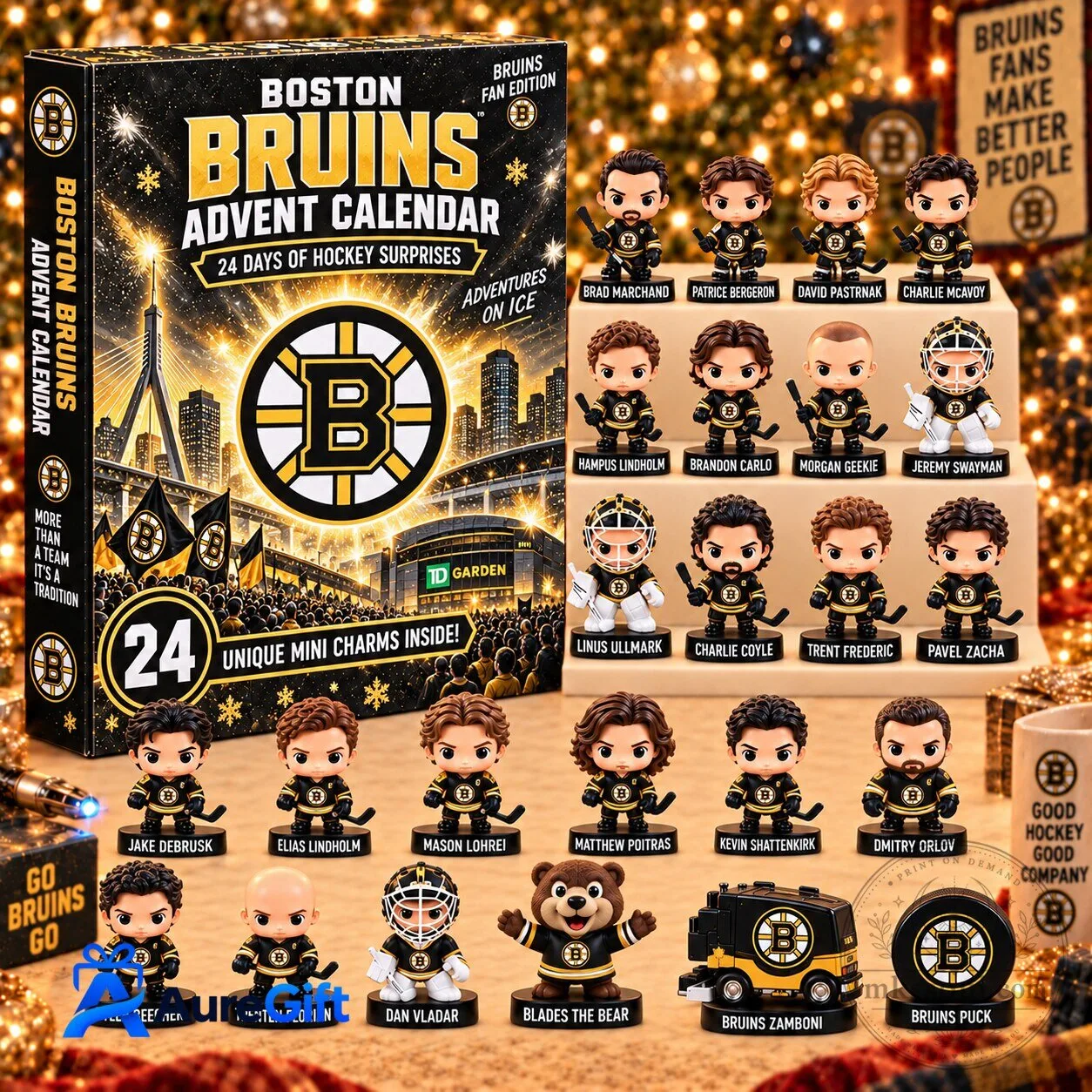 Boston Bruins NHL Hockey Team 24 Days of Surprises Advent Calendar