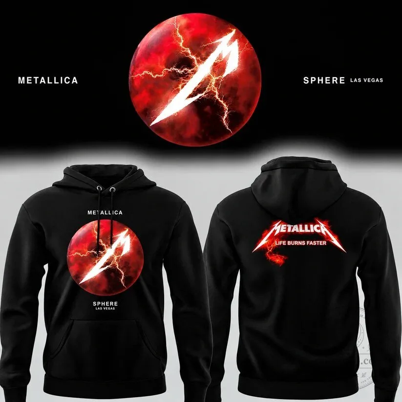 Black Hoodie from Metallica's Life Burns Faster Sphere Las Vegas Concert