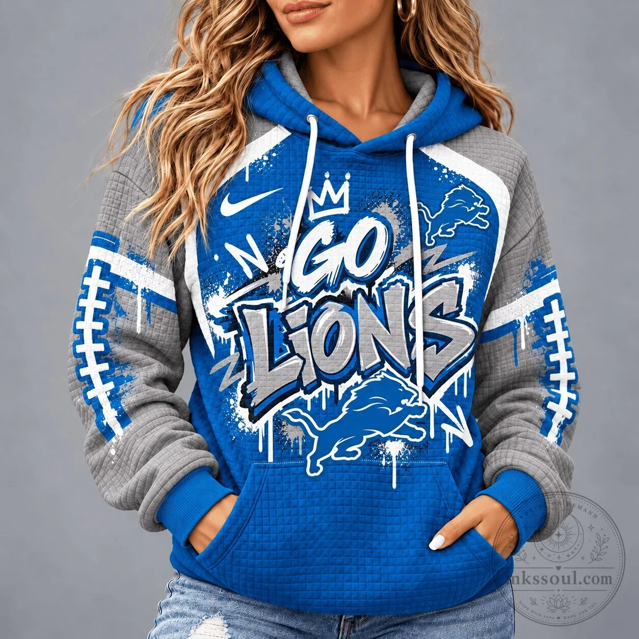 Detroit Lions National Football League Graffiti Game Day Hoodie