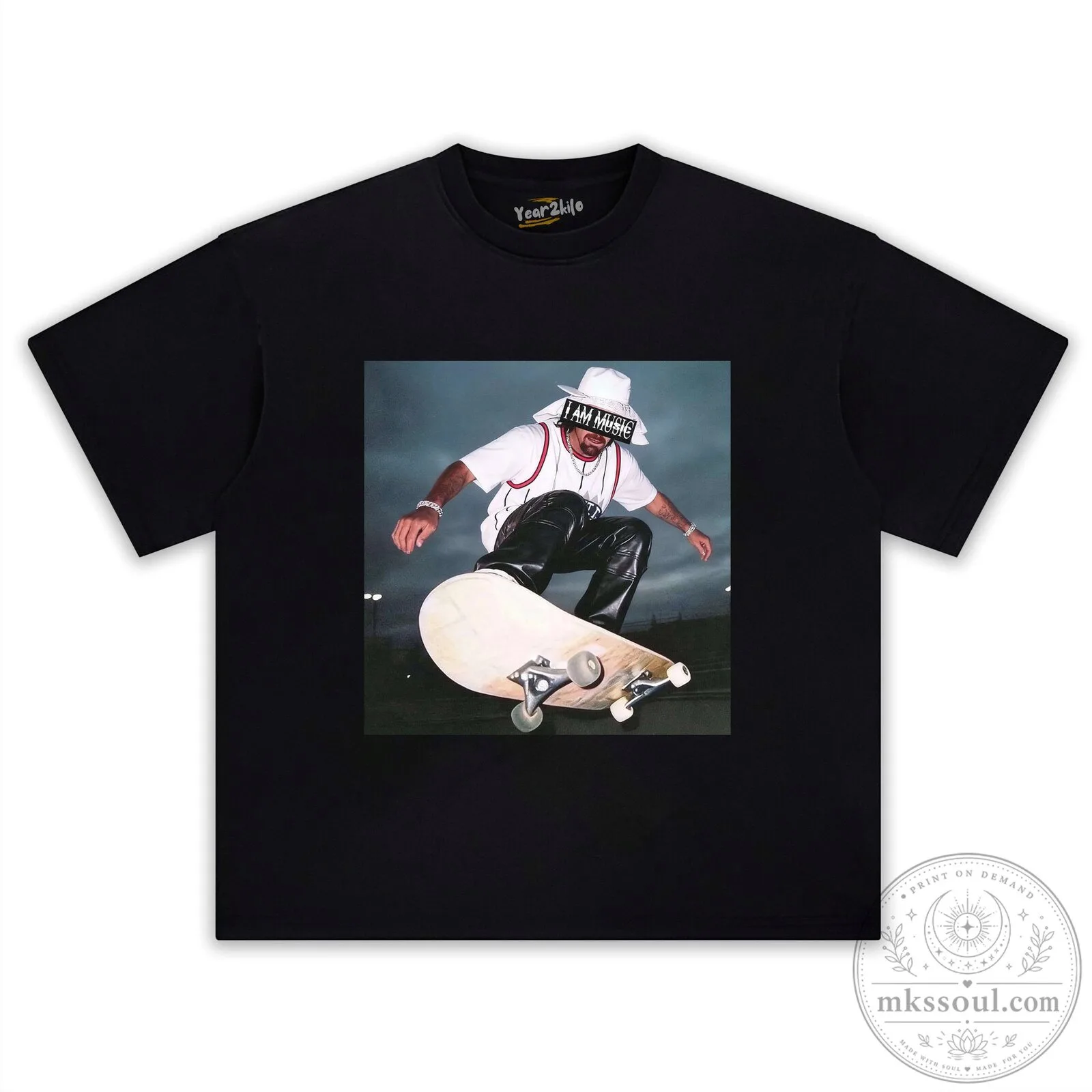 I Am Music Black Tee with Playboi Carti Graphic Design 15 I Am Music Black Tee with Playboi Carti Graphic Design