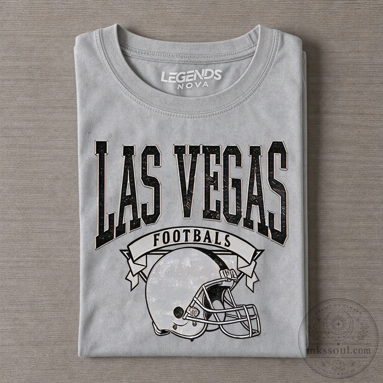 Las Vegas Football Vintage Helmet Graphic T-Shirt
