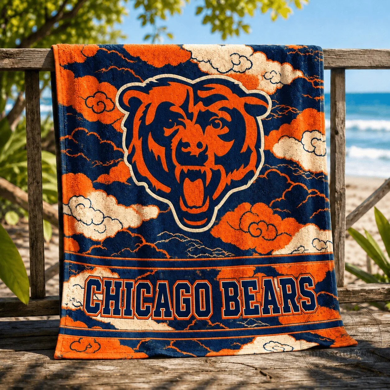Chicago Bears NFL Football Team Logo Beach Towel