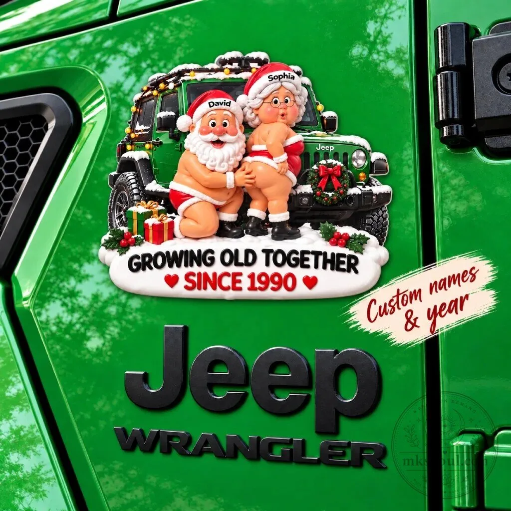 Personalized Christmas Couple Growing Old Together Jeep Acrylic Magnet 15 Personalized Christmas Couple Growing Old Together Jeep Acrylic Magnet