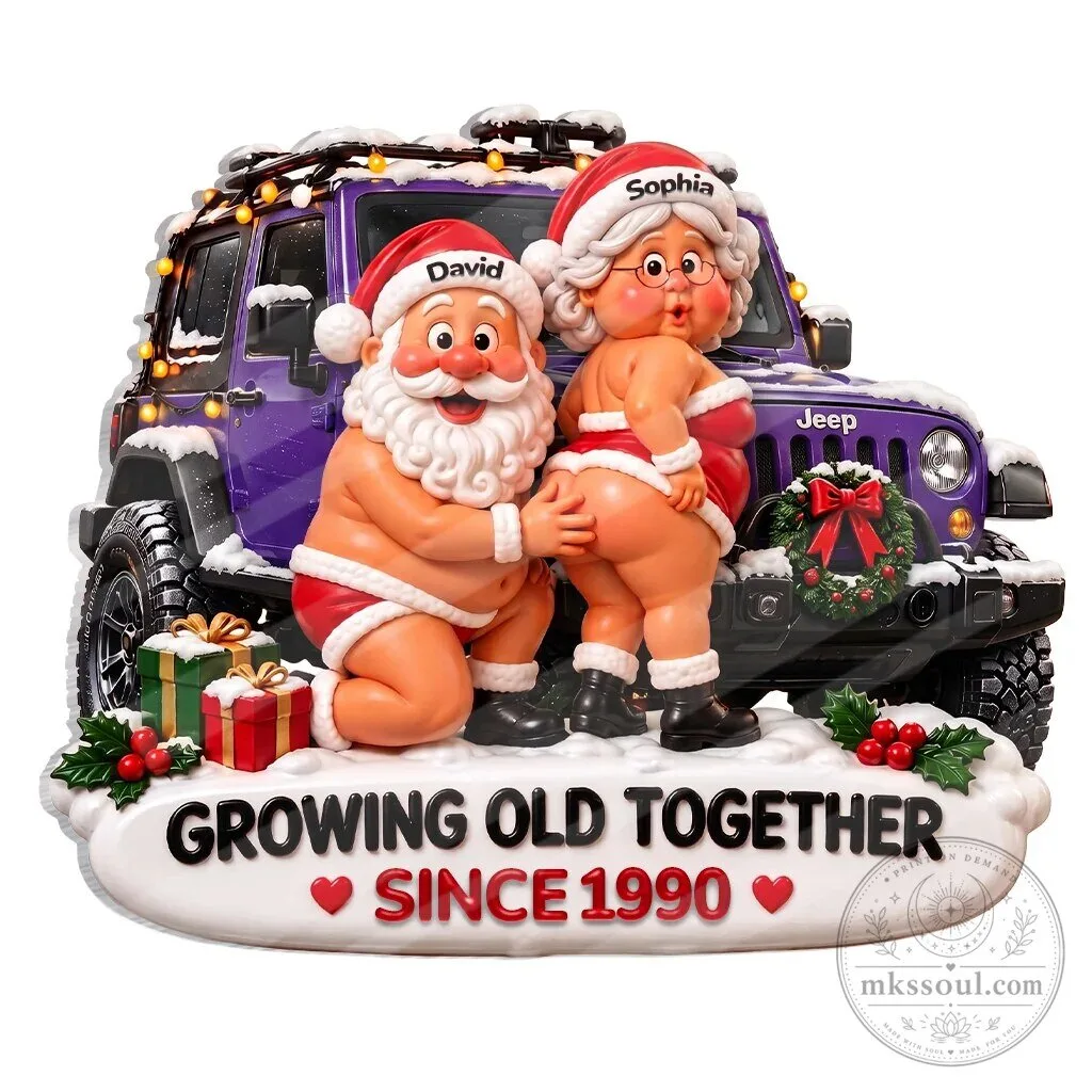 Personalized Christmas Couple Growing Old Together Jeep Acrylic Magnet 22 Personalized Christmas Couple Growing Old Together Jeep Acrylic Magnet