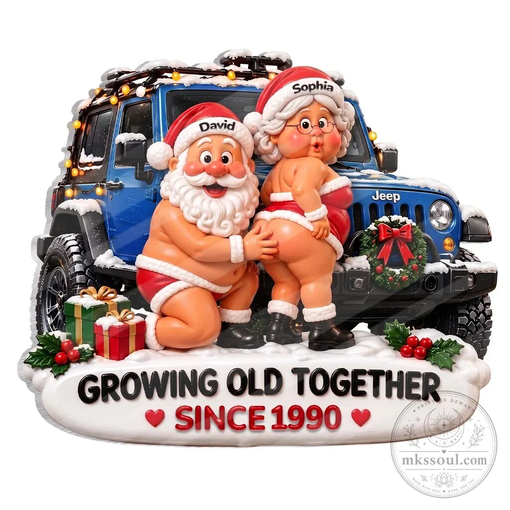 Personalized Christmas Couple Growing Old Together Jeep Acrylic Magnet 24 Personalized Christmas Couple Growing Old Together Jeep Acrylic Magnet