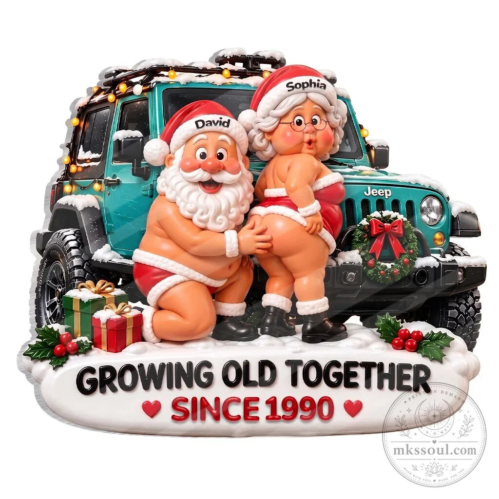 Personalized Christmas Couple Growing Old Together Jeep Acrylic Magnet 25 Personalized Christmas Couple Growing Old Together Jeep Acrylic Magnet
