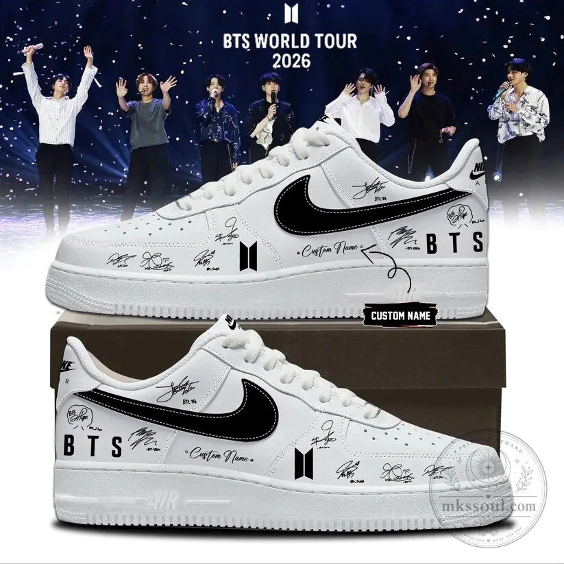 BTS World Tour 2026 Custom Name Air Force 1 Shoes