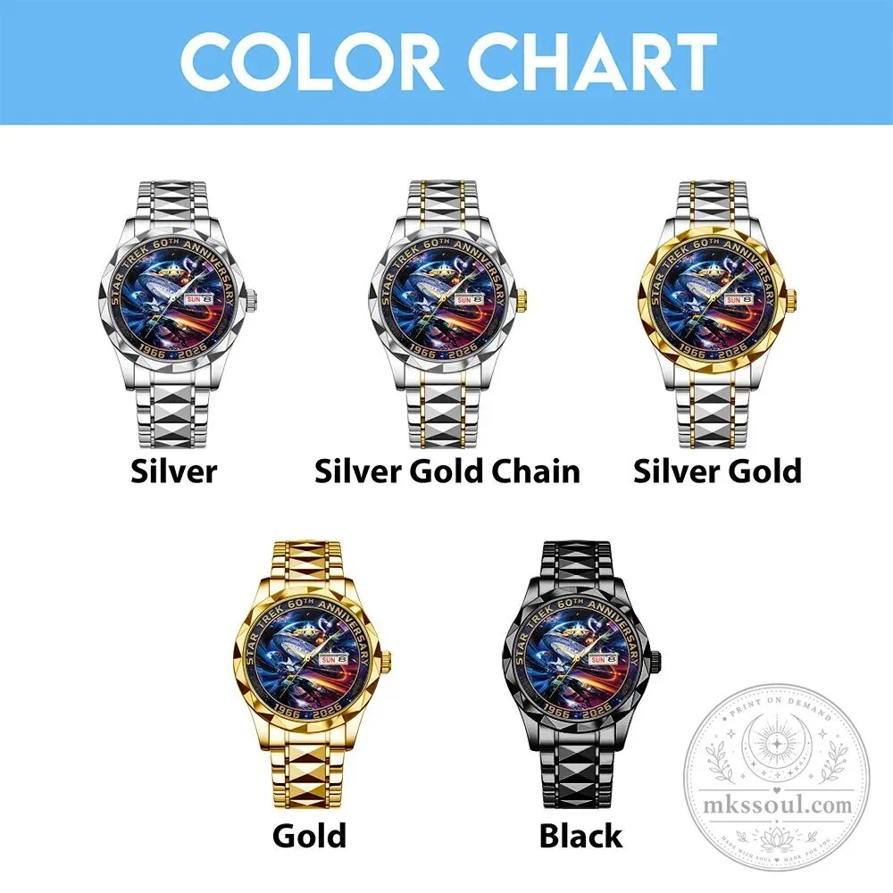 Gold Stainless Steel Quartz Watch for Star Trek's 60th Anniversary 9 Gold Stainless Steel Quartz Watch for Star Trek