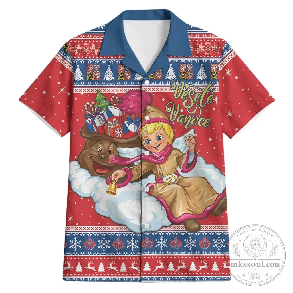 Czech Republic Jezisek Vesele Vanoce Christmas Hawaiian Shirt