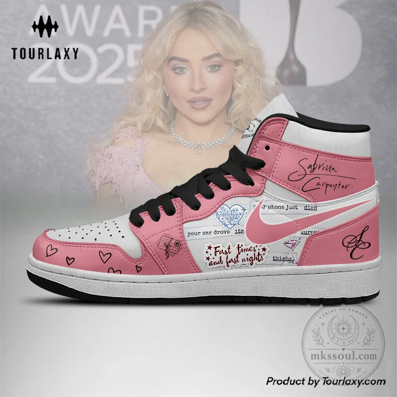 Sabrina Carpenter Pink High Top Sneakers 4 Sabrina Carpenter Pink High Top Sneakers