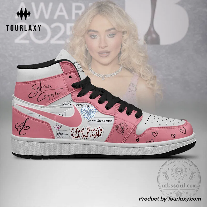 Sabrina Carpenter Pink High Top Sneakers 5 Sabrina Carpenter Pink High Top Sneakers