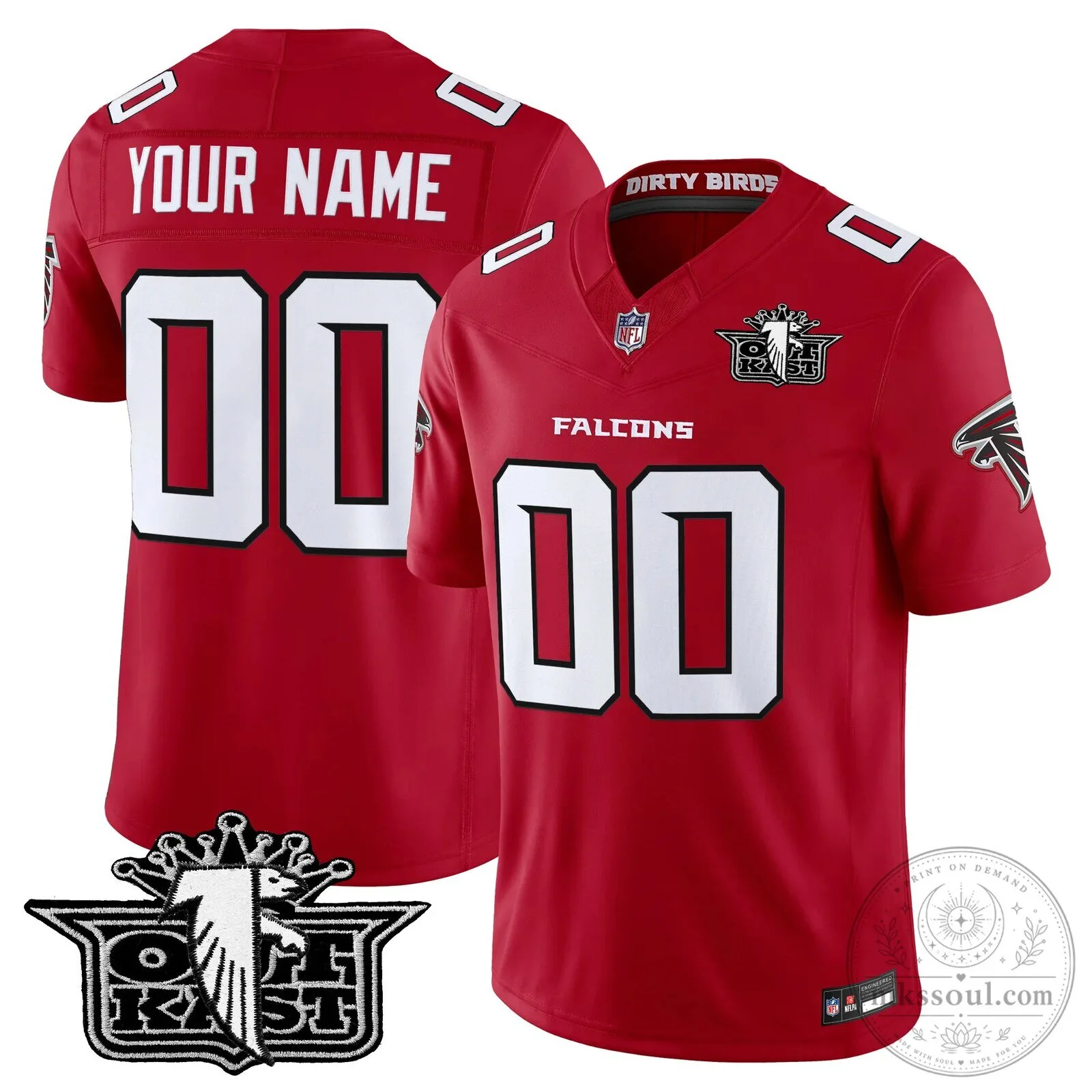 Outkast Atlanta Falcons Dirty Birds Custom Football Jersey
