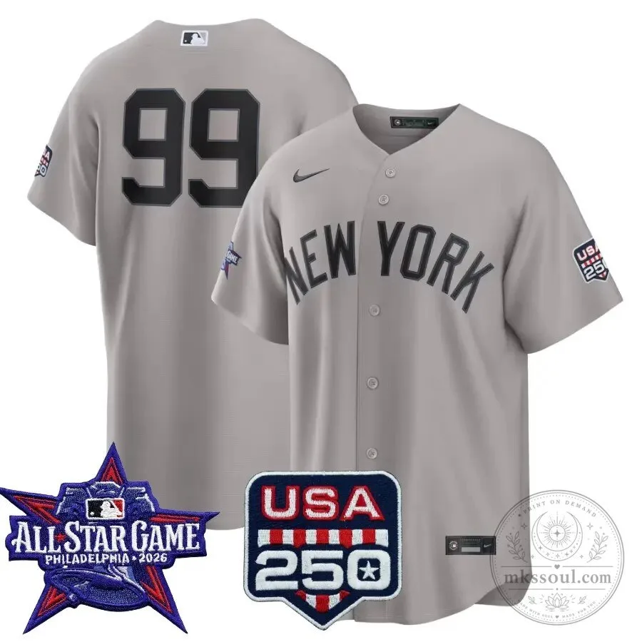 Aaron Judge New York Yankees 2026 All-Star Game Gray Stitched Baseball Jersey