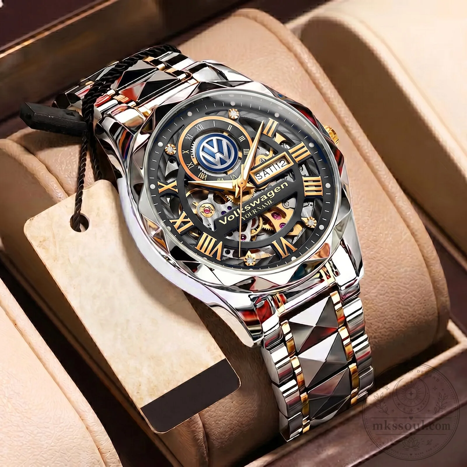 Volkswagen Custom Name Automatic Movement Watch with Stainless Steel Band 8 Volkswagen Custom Name Automatic Movement Watch with Stainless Steel Band