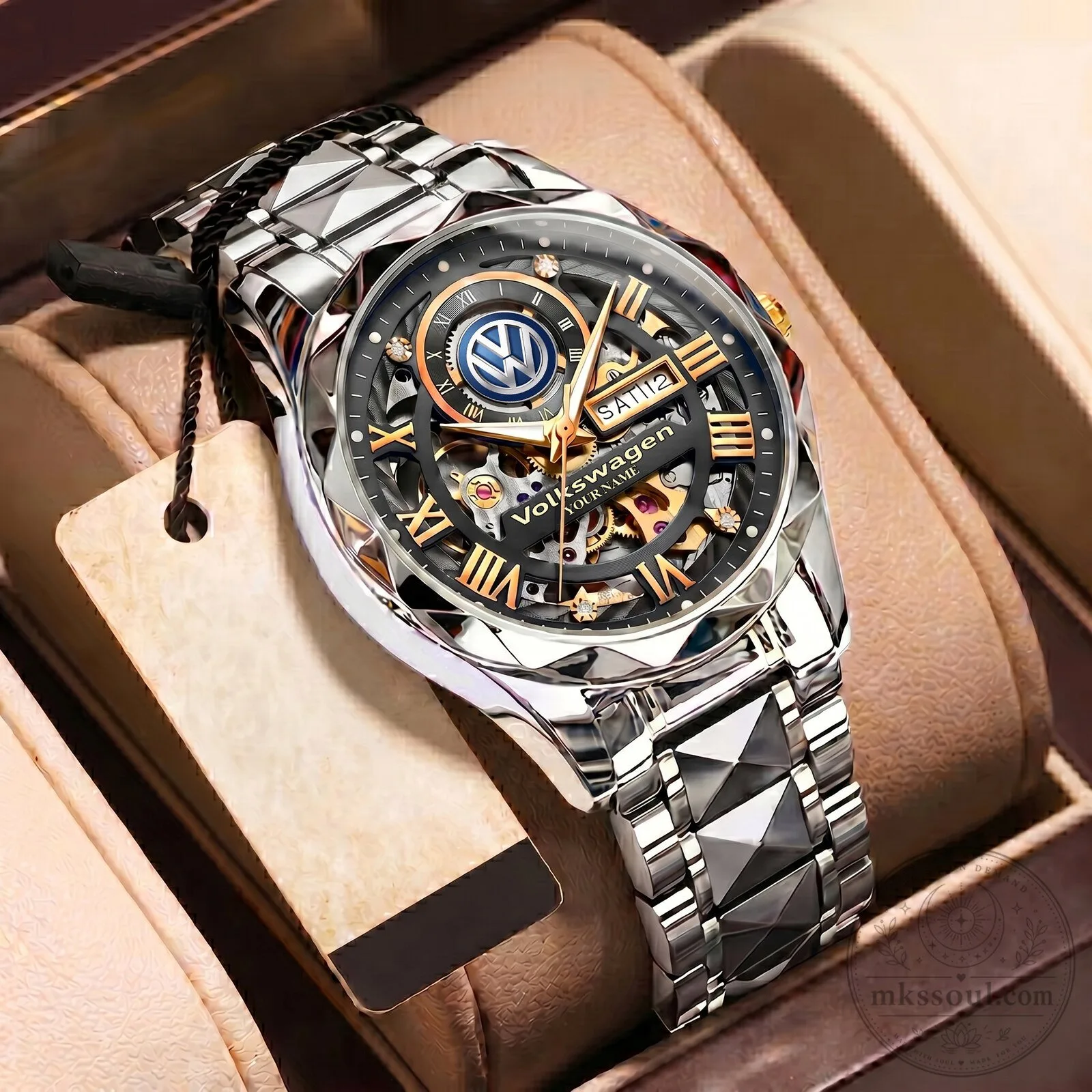 Volkswagen Custom Name Automatic Movement Watch with Stainless Steel Band 10 Volkswagen Custom Name Automatic Movement Watch with Stainless Steel Band