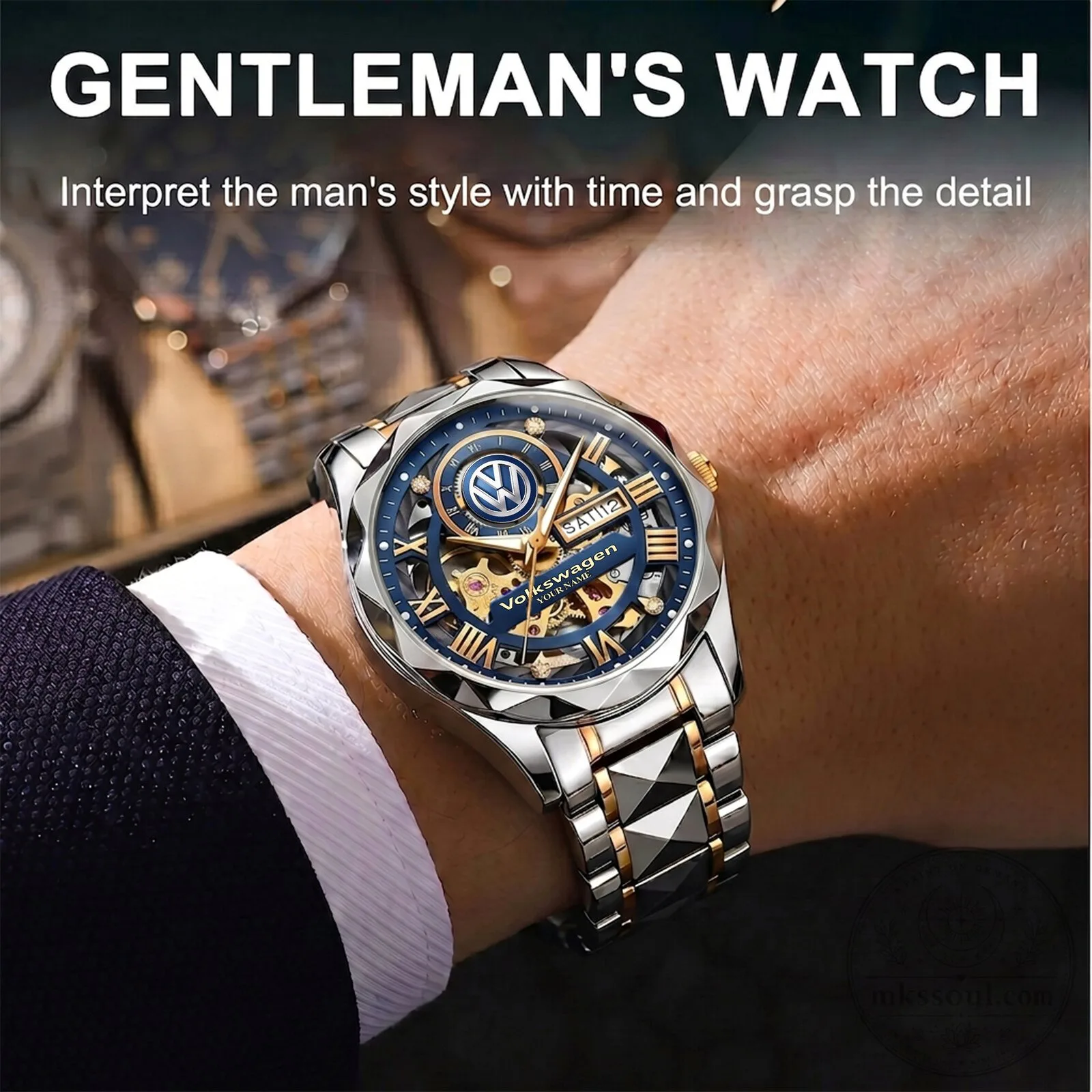 Volkswagen Custom Name Automatic Movement Watch with Stainless Steel Band 11 Volkswagen Custom Name Automatic Movement Watch with Stainless Steel Band