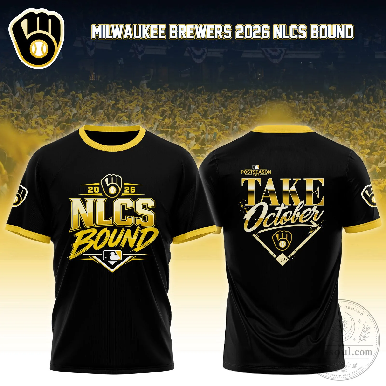 Milwaukee Brewers 2026 NLCS Bound Take October Postseason T-Shirt