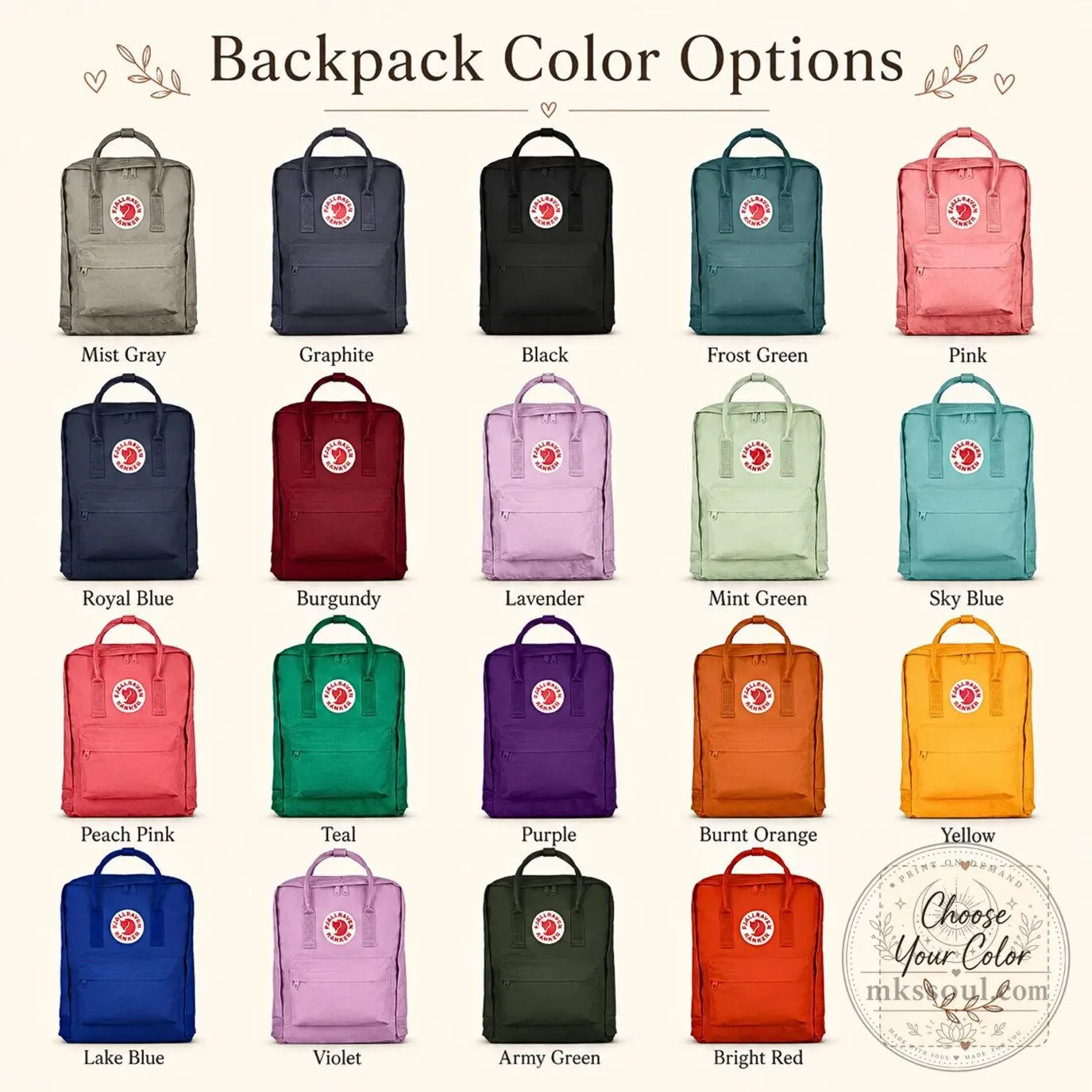 Personalized Name Fjallraven Kanken Backpack with Snoopy Halloween Embroidery 6 Personalized Name Fjallraven Kanken Backpack with Snoopy Halloween Embroidery