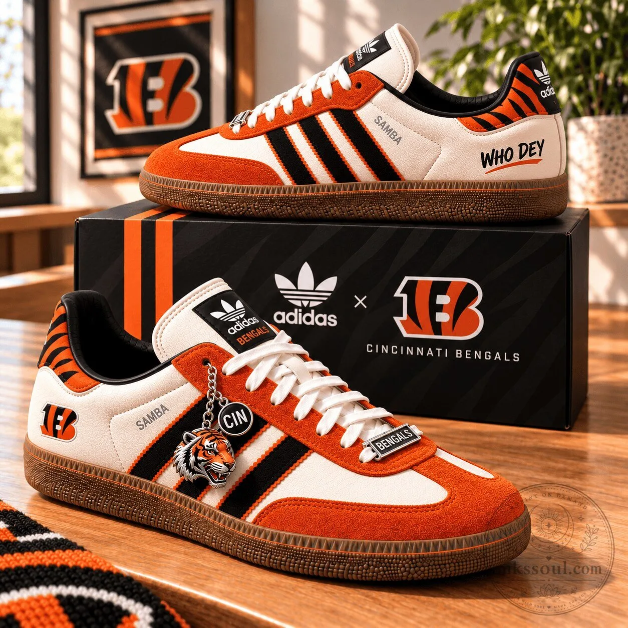 Cincinnati Bengals Samba Low Top Sneakers for Men and Women