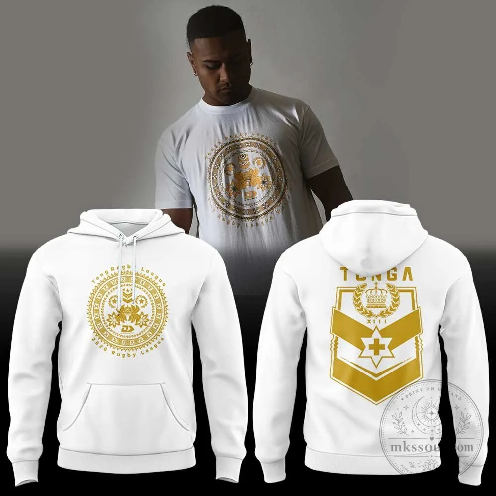 Tonga Rugby League World Cup 2026 Gold Crest Hoodie