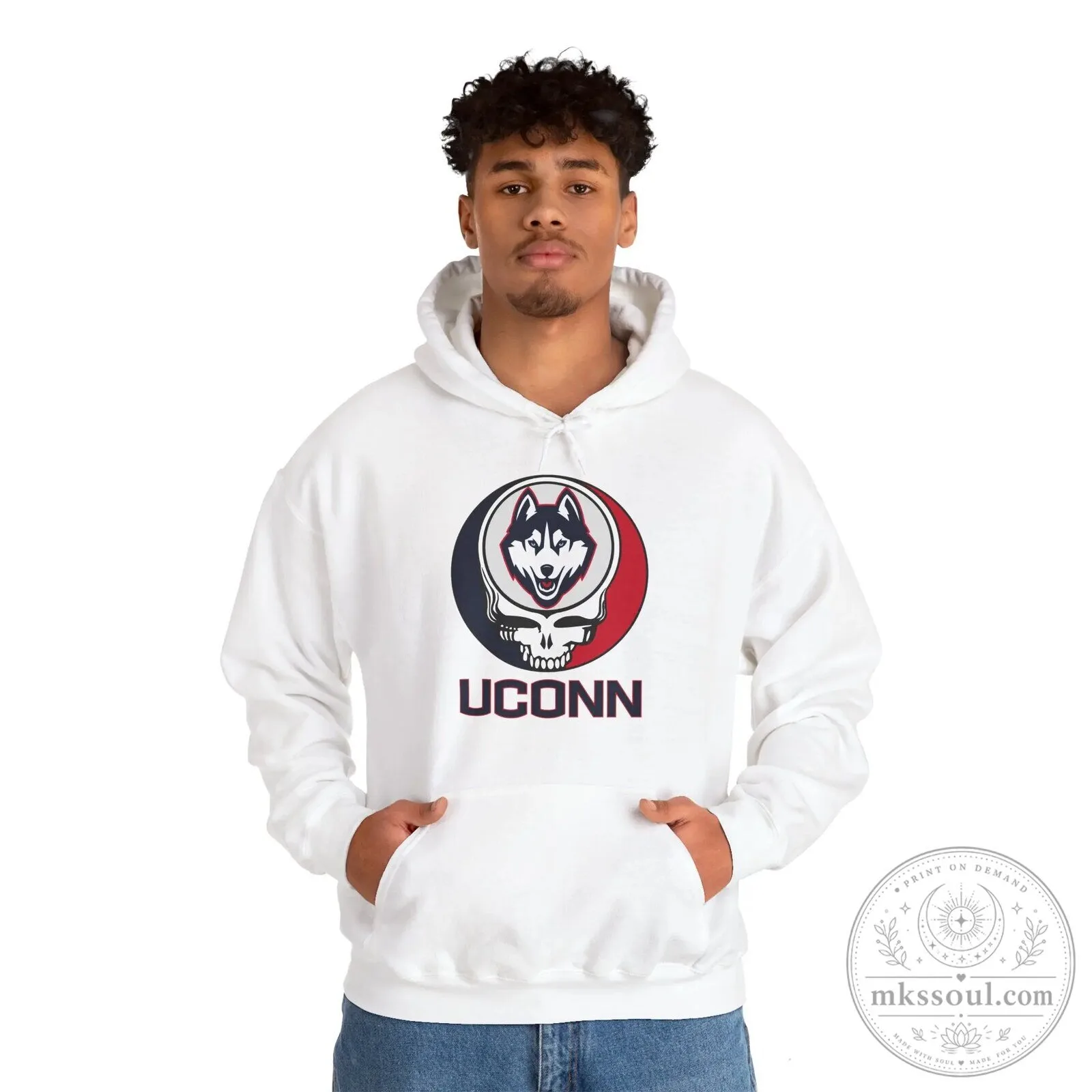 University of Connecticut Huskies Grateful Dead Steal Your Face Hoodie