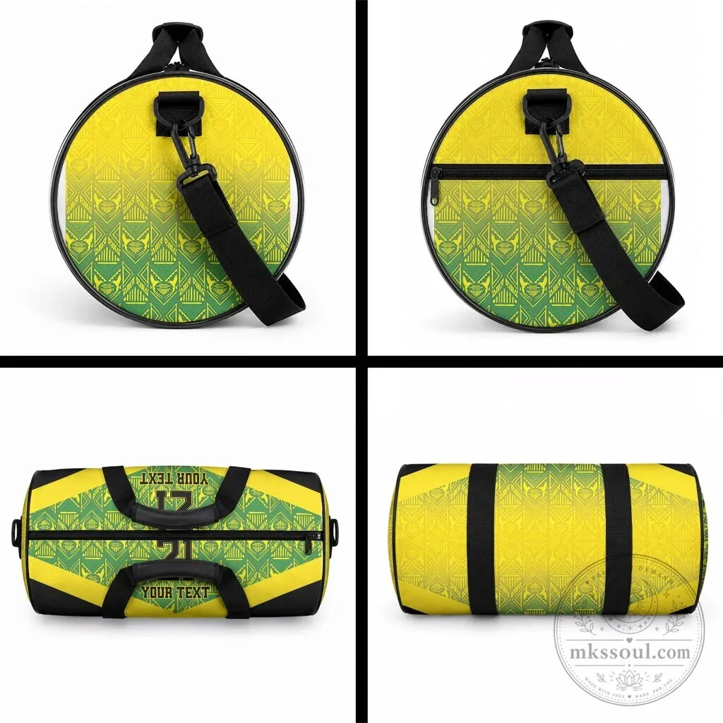 Jamaica Flag Custom Text And Number Gym Duffle Bag 7 Jamaica Flag Custom Text And Number Gym Duffle Bag