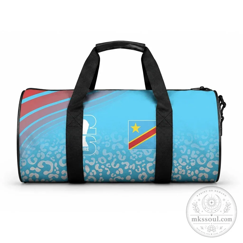 Democratic Republic of Congo Football World Cup 2026 Leopard Inspired Duffle Bag
