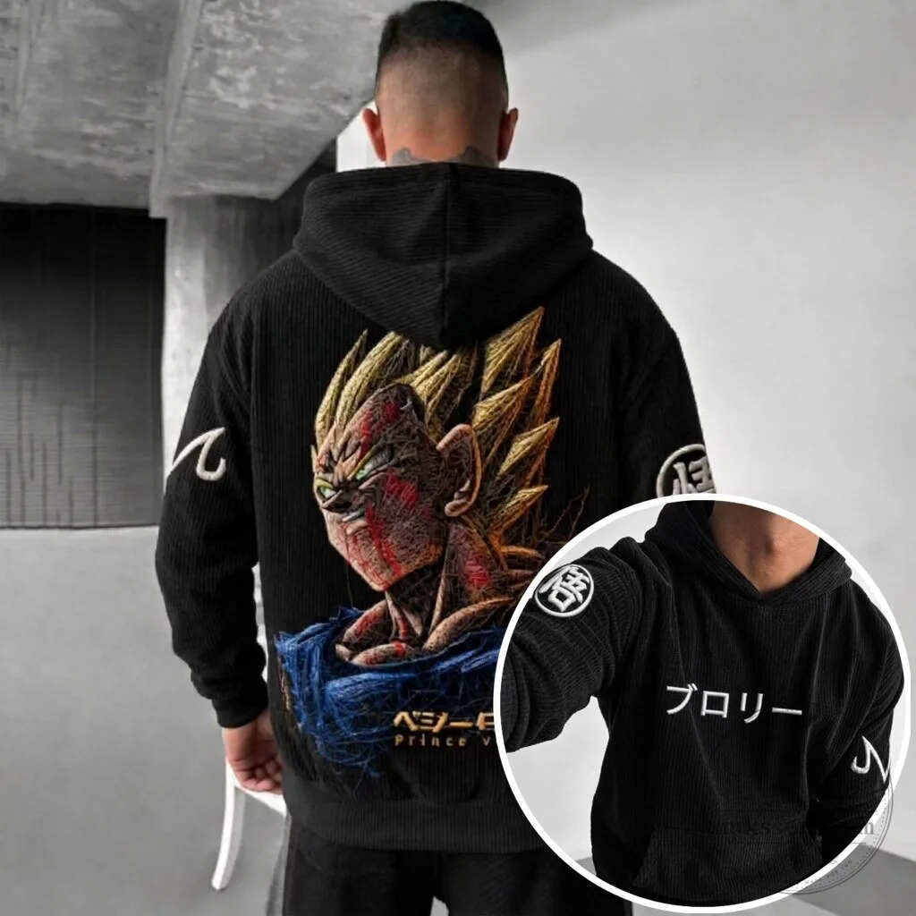 Super Saiyan Vegeta Corduroy Hoodie from Dragon Ball Z