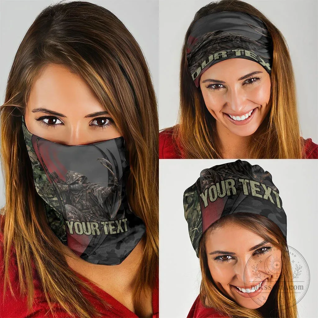 Personalized Bow Hunting Skull Camouflage Neck Gaiter Face Mask Bandana 3-Pack 6 Personalized Bow Hunting Skull Camouflage Neck Gaiter Face Mask Bandana 3-Pack