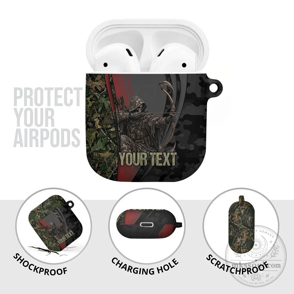 Personalized Grim Reaper Bow Hunter Camouflage AirPods Case for Apple Wireless Earbuds 11 Personalized Grim Reaper Bow Hunter Camouflage AirPods Case for Apple Wireless Earbuds