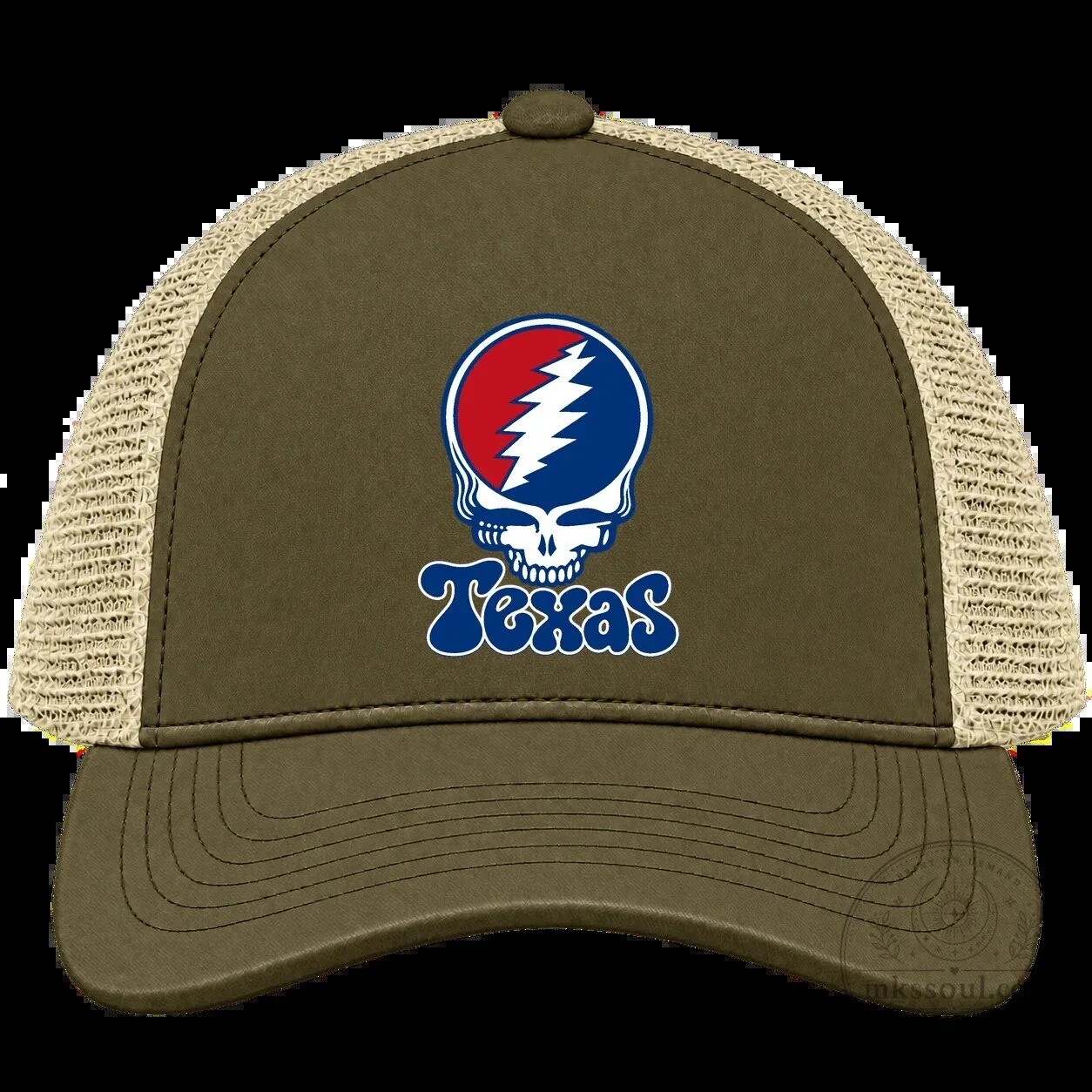 Grateful Dead Stealie Texas Baseball Trucker Hat Mesh Back Cap