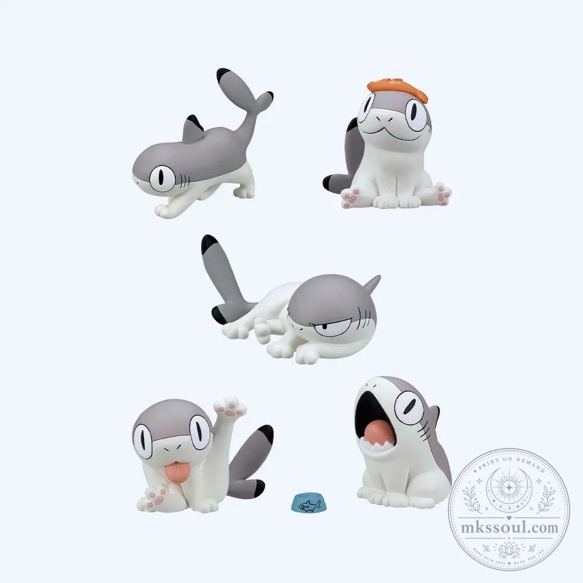 Sharkitty Blind Box Collectible Figure Set with Five Unique Designs