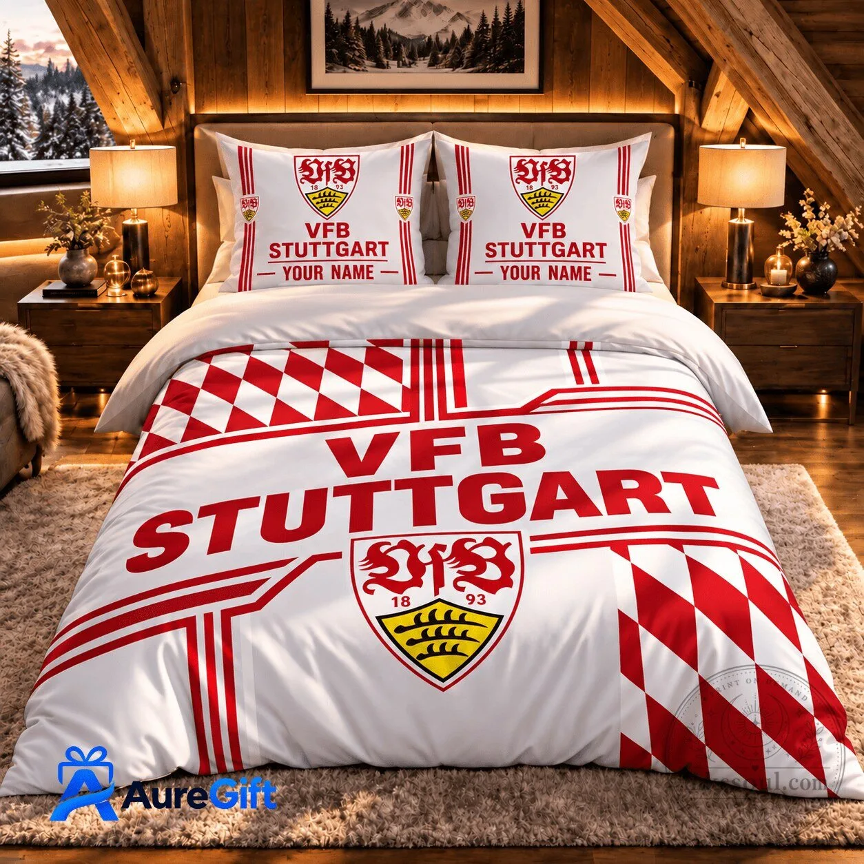VfB Stuttgart Bundesliga Football Club Personalized Bedding Set